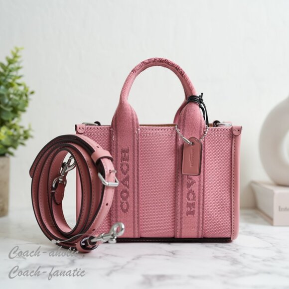 NWT Coach CS618 Smith Mini Tote Crossbody in Silver/Light Blush - Picture 1 of 10